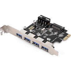Адаптер для карт расширения PCI Express HUB 4 порта PCI-E против USB 3.0 для карт Mère