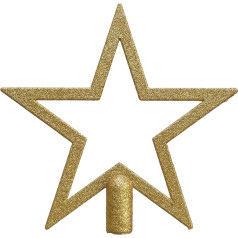 HEITMANN DECO Christmas Tree Topper - Рождественская елка - Украшение - Кружево - Рождественские шарики - Золото, глиттер - Приблизительно 21 x 20,7 x 2,5 см