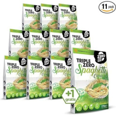 Forpro CarbControl 10+1 Free Pack Spaghetti - здоровая, низкоуглеводная, низкокалорийная лапша Konjac - полностью готовая к употреблению - кето, без глютена, веган