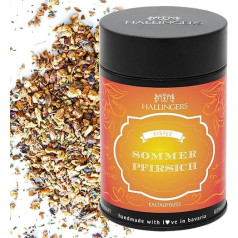 Hallingers Summer Peach - Loose Cold Brew Fruit Tea Iced Tea, Cold or Warm Infusable (Tin) - Подарок на лето и как идеальный подарок для барбекю | Поздравление на день рождения Восс