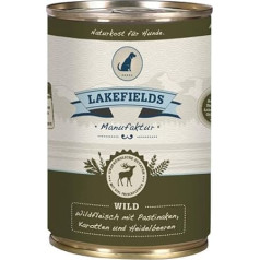 LAKEFIELDS MANUFAKTUR Menu Wild Влажный корм с 59% содержанием мяса для собак (6 х 800 г) Здоровая, цельная и легкоусвояемая пища