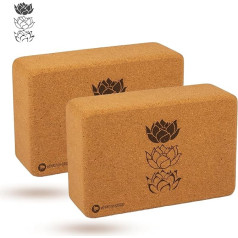SPORTS-HERO® - Yoga Block Cork - Блок для йоги из натуральной пробки для йоги и пилатеса (23 x 15 x 7,5 см) | нескользящий и оптимальный захват благодаря натура