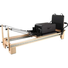 Wunder Pilates Pro Classic Reformer Machine для тренажерного зала и дома Maple Wood R1 Black