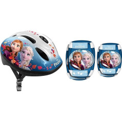 Stamp Girls' Stamp Frozen 2 Шлем + щитки для локтей и коленей Шлем Защита локтей и коленей, синий, один размер EU