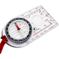 Sun Company ProMap Compass - Ультралегкий компас на базе со шкалой склонения - Точный компас на базе для походов, рюкзаков, кемпинга и выживания