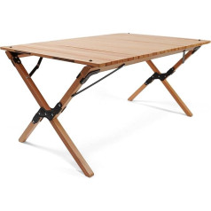 Кемпинговый стол Human Comfort Fixin M с планками, складной стол, дерево, 105 x 70 см