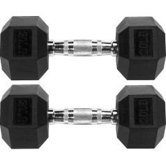 Гексагональная гантель Signature Fitness с резиновым покрытием
