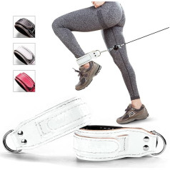 WAISFIT Ремешок на лодыжку из воловьей кожи идеально подходит для кабельных тренажеров для тренировок в фитнесе - двойное D-кольцо из нержавею