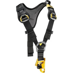 PETZL c81caa Топ Croll Brust Geschirr mit integrierter ventralpelotte Seil Klemme, schwarz/gelb