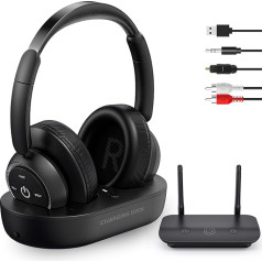 LETSACTIV Беспроводные наушники для телевизора, беспроводные наушники с зарядной станцией для телевизионного передатчика для пожилых людей, б