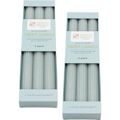 Dekohelden24 Taper Candles / Свечи, содержимое коробки: 6 ребристых конических свечей, размер: В/диаметр ок. 25 x 2 см.