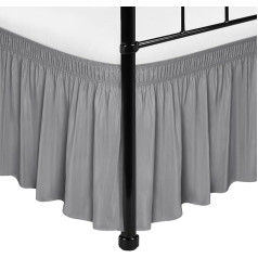 Biscaynebay Split Corner Wrap Bed Skirts Queen Size 18