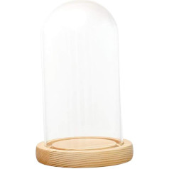 Fenteer Высококачественный стеклянный колпак cloche декоративный стеклянный купол стеклянный купол стеклянный колокол с деревянным основанием