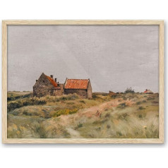 iHery Обрамленные Винтаж Настенное Искусство 8x10 Высокое Качество Дуб Дерево Рамки Дом Фермерский Дом Холст Настенный Декор Небольшой Масло 