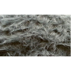 FABRICS-CITY Серый Флокати Плюшевый Мех Ткань 50 х 150 см Карнавальная Одежда Ремесло Запросы Фотосъемка Украшения 2412 (Серый)