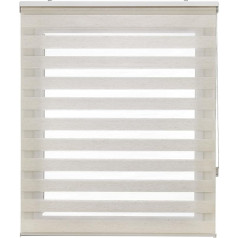 Uniestor Basic Duo День и ночь льняная двойная рулонная штора 120 x 180 см (ширина x длина) Размер ткани 117 x 175 см Оконная штора Зебра