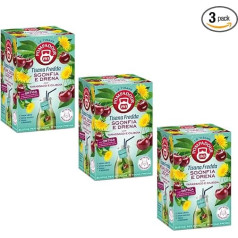 Pompadour® | Холодный настой, слитый и опорожненный - 3 x 18 фильтров (135 г) | Холодные водные настои без кофеина | Травяной чай из одуванчика и вишни