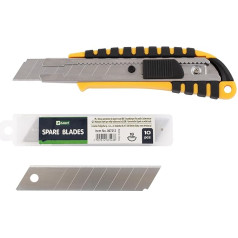 D.RECT 2048 Нож для резки с металлическим направляющим лезвием 18 мм с прорезиненной ручкой Нож для ковровых покрытий Универсальный нож Професс