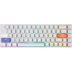 DrunkDeer G65 Rapid Trigger Mechanical Keyboard Magnetic Switch ABS Keycap OEM Gaming Keyboard TKL RGB Compact 65% Size Wired, White
