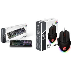 Игровая клавиатура MSI Vigor GK30 (немецкая раскладка) QWERTZ - механические мембранные переключатели, водонепроницаемость и CLUTCH GM20 Elite Gaming Mouse - опти