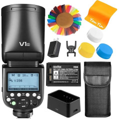 Godox V1-S TTL вспышка камеры круглый прикрепления вспышки 2.4G 1/8000 HSS 76 Вт Speedlite с 2600 мАч литий-ионный аккумулятор Совместимость с Sony камеры