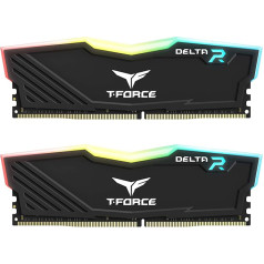 TEAMGROUP Team T-Force Delta RGB DDR4 Gaming Memory, 2 x 8 GB, 3600 MHz, 288 Pin DIMM, Black