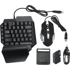 Механическая одноручная игровая клавиатура RGB, 35 клавиш, портативная игровая клавиатура с игровой мышью, конвертером и подставкой, проводн