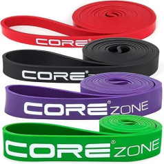 COREZONE Resistance Band | Home Gym Exercise Workout Bands for Buttocks, Legs, Buttocks, Yoga, Pilates, Crossfit, Fitness, Physiotherapy, Stretch | Multicoloured Resistance Bands for Men & Women