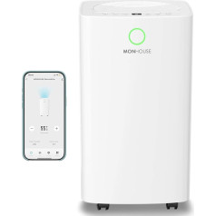 Цифровой осушитель MONHOUSE 12 л/сутки - режим сна WiFi, 24-часовой таймер для сушки белья, спальни, подвала, гаража и кухни, портативный электрическ
