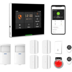 Mengshen Tuya WiFi Home Security Alarm System, Smart 11 Piece Set with 4.3