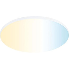 Paulmann Veluna VariFit Edge 79957 LED панель встраиваемая 200 мм круглая настраиваемая белый свет управление белый пластик потолочный светильник