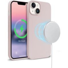 Crong Цвет чехла магнитный iphone 14 / iphone 13 magsafe песочно-розовый