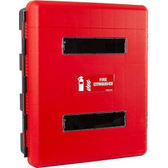 Двойной шкаф для огнетушителей Firechief FCDC, пломбировочная защелка, красный