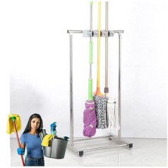 DHWDPO Сливная Стойка для Швабры Швабра Швабра Держатель Мокрый Швабра Держатель Портативный Коммерческий Нержавеющая Сталь Швабра Стойка Ч