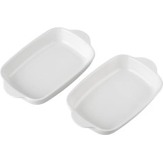 2 x Форма для запекания, форма для духовки, маленькая керамическая форма для выпечки, идеально подходит для 2 человек, форма для лазаньи, тира