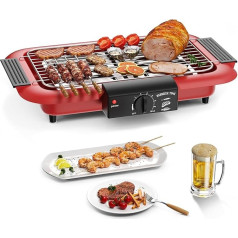 Настольный электрический гриль, электрический гриль для барбекю, бездымный гриль с антипригарным покрытием, 2000 Вт, двойная трубка, портати