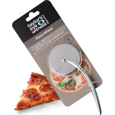 Taylors Eye Witness Pizza Cutter Wheel Aluminium Blade with Stainless Steel Construction Dishwasher Safe Glides Easily Through Heavy Duty Dough with Protection to Protect Hands, Aqua Blue