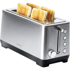 Тостер Cecotec BigToast Extra Double. 2 очень широких длинных слота, мощность 1600 Вт, 4 предустановленные функции, 6 уровней мощности