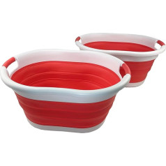 SAMMART 36L складная пластиковая корзина для белья - овальная ванна/корзина - складная корзина для хранения/органайзер - портативная корзина для