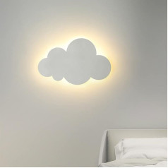 KRIPINC Wolke LED Wall Light Indoor Cloud Acrylic Wall Lamp Indoor 18 W LED Wall Light Children's Room Wall Lamp Modern for Boys Girls Baby Bedroom Bedside Table (Warm Light)