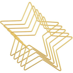 5 Stück Metallring Stern, Vielseitige Drahtsterne Ø20 cm, Drahtsterne Rohlinge für Kreative DIY Projekte, Metallsterne zum Basteln für Traumfänger Geschenke Dekoration von Festtags Hochzeits Garten