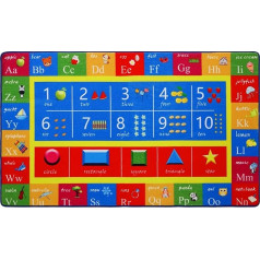 LuxFocus Playtime Collection ABC Alphabet Thickened Super Soft Numbers and Shapes, образовательный учебно-игровой уголок для детской и игровой комнаты, гостиной, легко чиститс