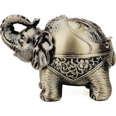LAUYOO Металлический слон пепельница с крышкой ветер пепельница открытый крытый пепельница пепельница для сорняков винтаж практические укр