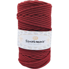 Хлопковый шнур 5 мм 100 м, 46 цветов, цвет красного вина, пряжа для макраме, хлопковая пряжа, плетеный хлопковый шнур 5 мм с сердечником, шнур для