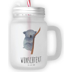 Мистер и миссис Панда Персонализированный Питьевой Стакан Mason Jar Медведь Коала - Персонализированные Подарки, Персонализированный Коктейл