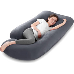 Подушка для беременных Mozvvco, J-образная подушка для всего тела, подушка для кормящих, поддерживающая подушка и подушка для беременных со съе