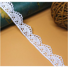 Yurosiay 15 ярдов 2 см кружева границы белый для шитья Винтаж вышивка цветы кружева отделка декоративные ленты кружева отделка декоративные лен