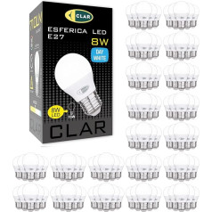 CLAR - 4000K LED E27, E27 4000K, E27 LED 4000K, LED E27 4000K, 4000K LED, лампа E27, LED лампа E27, LED лампа E27, LED лампа E27 4000K, лампа 60 Вт, 8 Вт (упаковка 100)