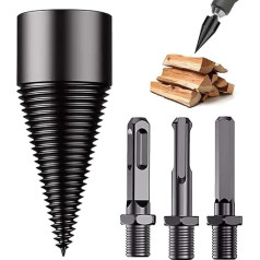 SUNYOK 32 мм Сверло для дров с 3 ручками, квадрат шестигранник круглый, конус винта дровокола, конус дровокола, набор сверл для дровокола, сверло