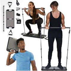 EVO Gym - портативный силовой тренажер для дома, тренажерного зала, универсальный тренажерный зал, ленты сопротивления, база держит штангу и р
